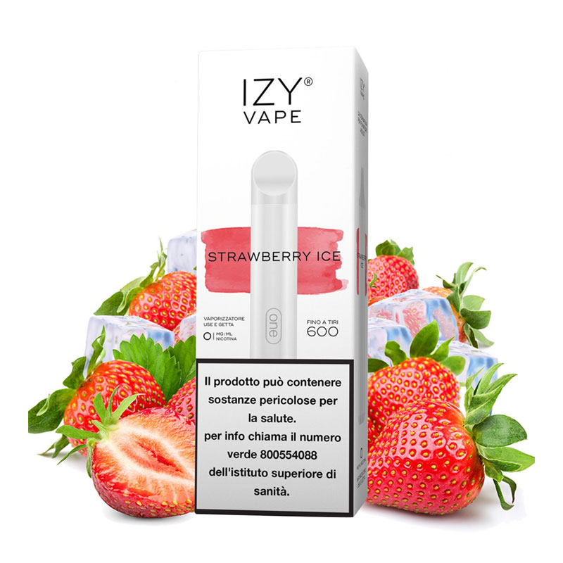 Izy One Strawberry Ice 400mAh Disposable Cigarette 600 Puff SmoKing